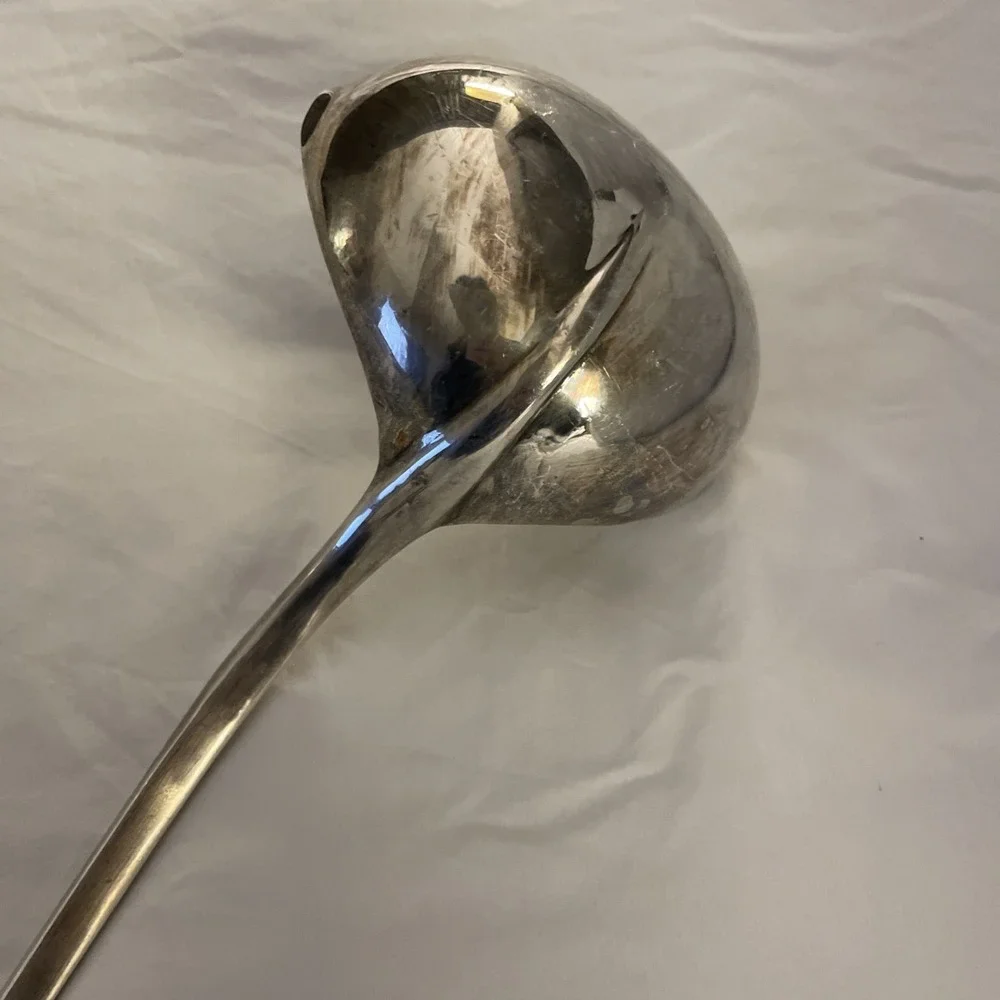 Vintage Silver‎ Plated Serving Ladle Spoon 17